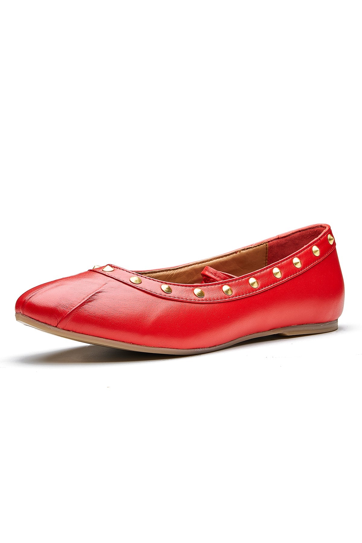 Buy Red Lace Detail Ballerina Flats by Dang Shoes for Women online at ScrollnShops